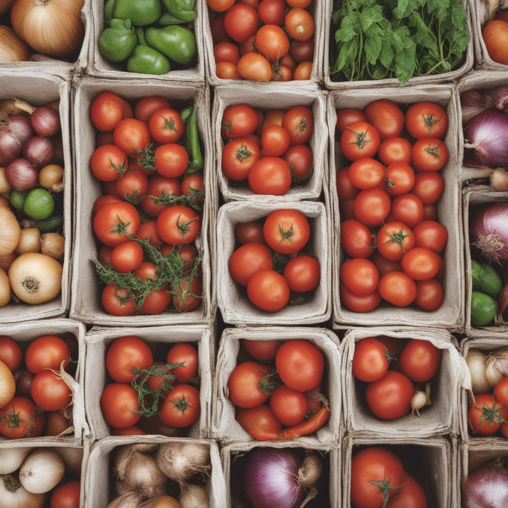 Tomatoes, Onions and Vegetables A Chicken